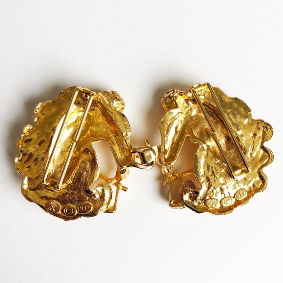 Vintage Mimi di N Belt Buckle Statement Piece Zodiac Libra Oversized Rare HTF main image 7